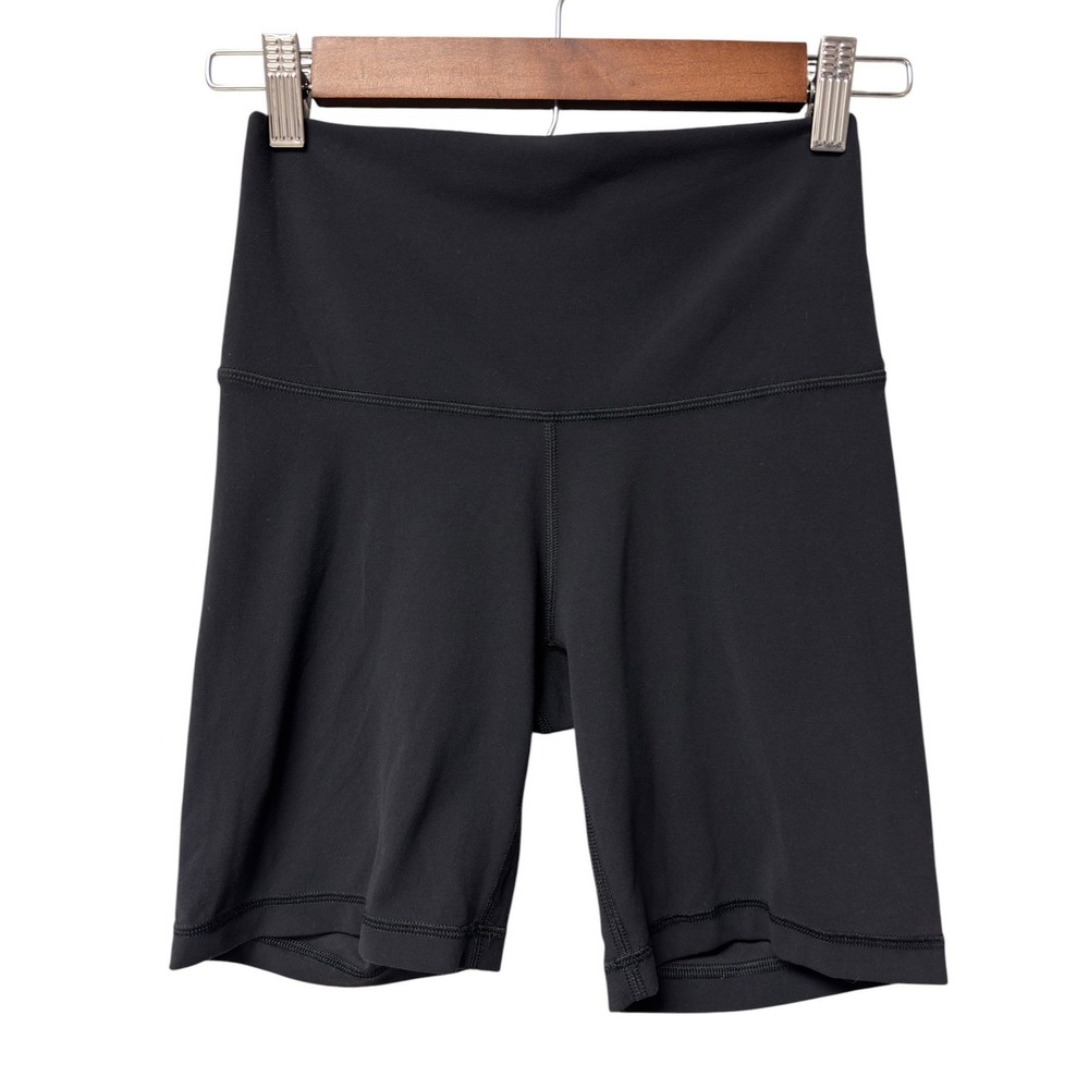 Aritzia TnAction Biker Shorts Womens Small Black High Rise Athletic Workout EUC